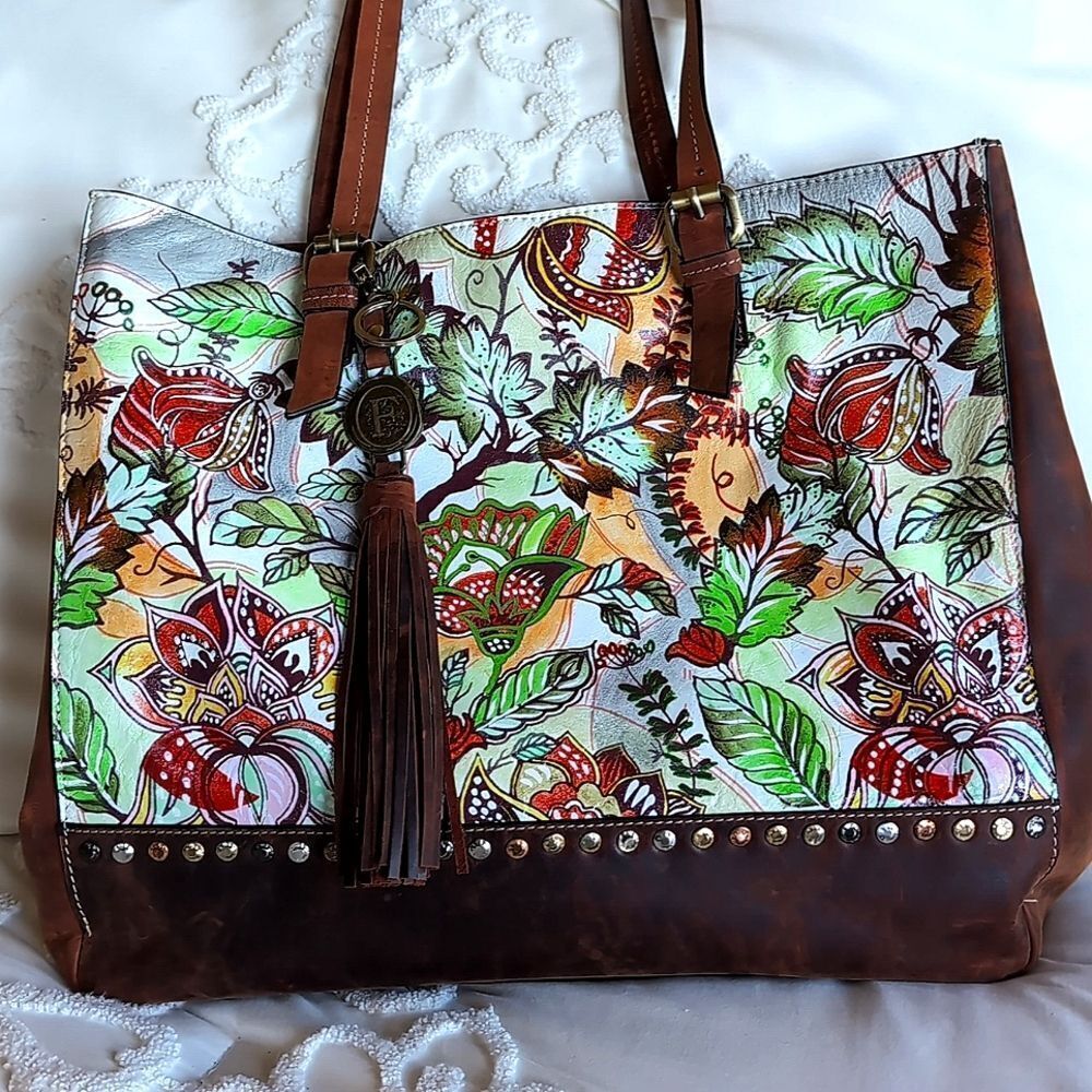Firenze Bella Italian Artsy Large Handcrafted Tote Bag  NWOT